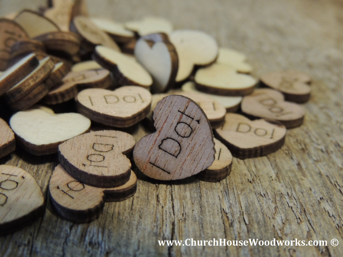 Light Wood Hearts- 100 ct - 1/2 inch – Church House Woodworks