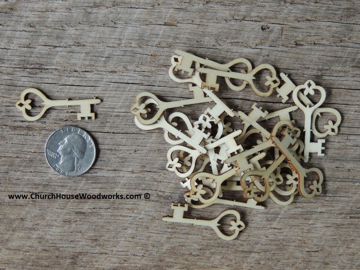 25 2 Inch Wood Skeleton Keys Wooden Skeleton Keys for Crafts Skeleton Keys  Confetti Decor DIY Wood Craft Supply Key to Your Heart 